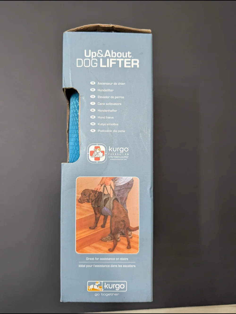 Kurgo Up & About Dog Lifter in Blue
