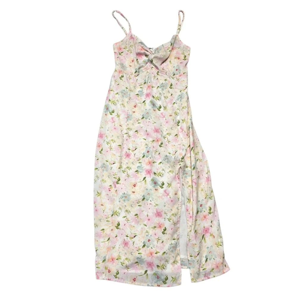Abercrombie & Fitch Floral Midi Dress Summer Spaghetti Strap Sundress‎ Size S