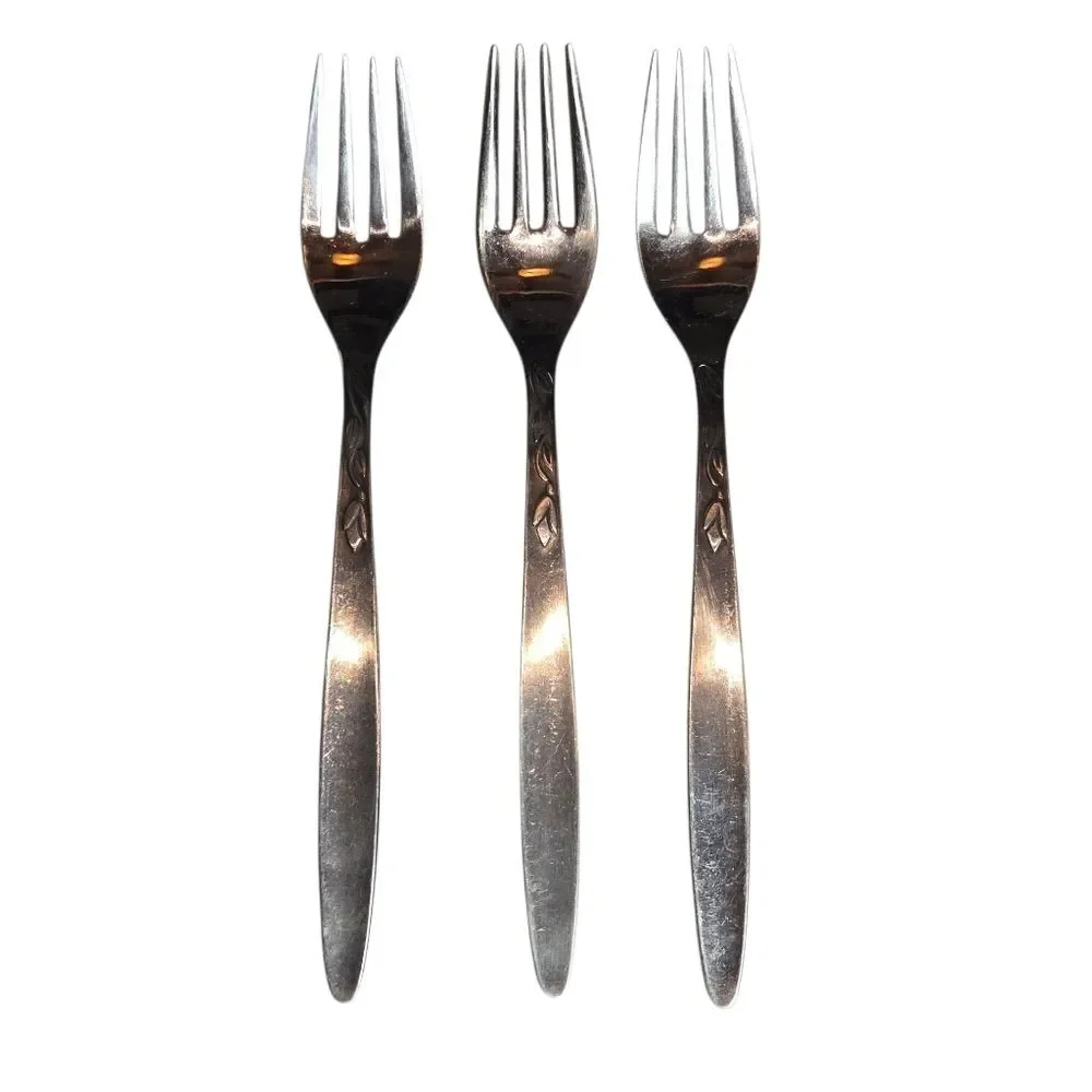 Amefa‎ Holland Tulip Time Mid Century Stainless Steel 39pc. Partial Flatware Set