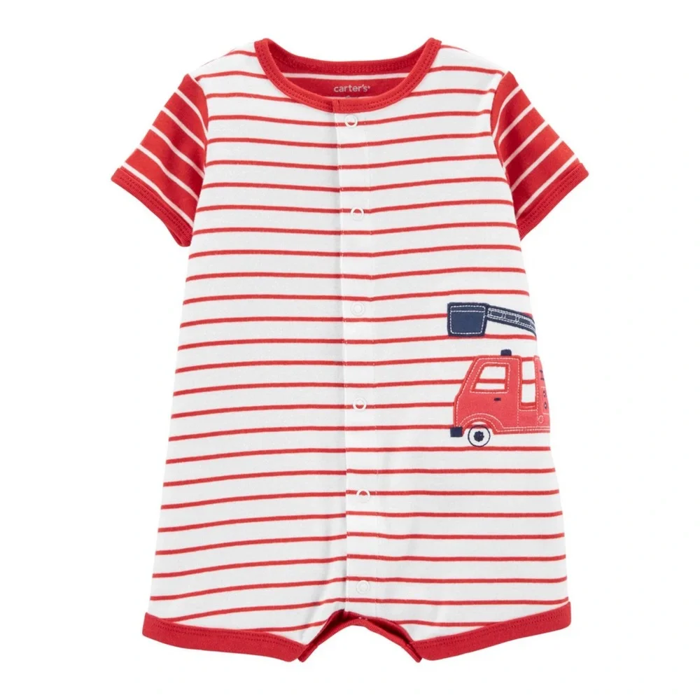 Carter's Firetruck Snap-Up Romper - 9M
