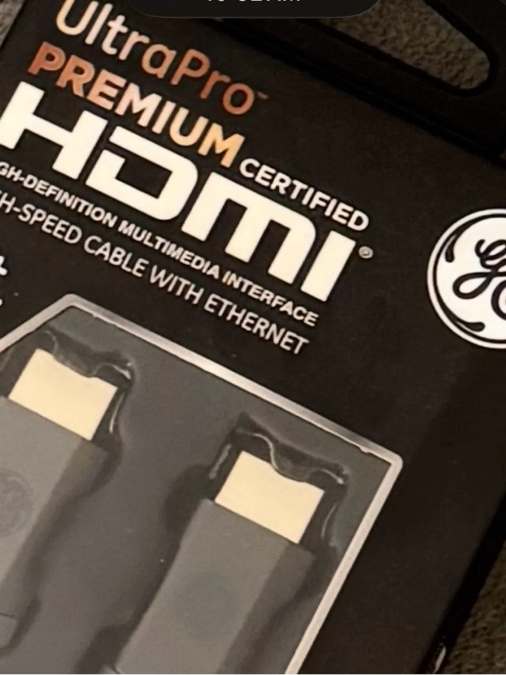 GE UltraPro Premium HDMI Cable 4ft - Black