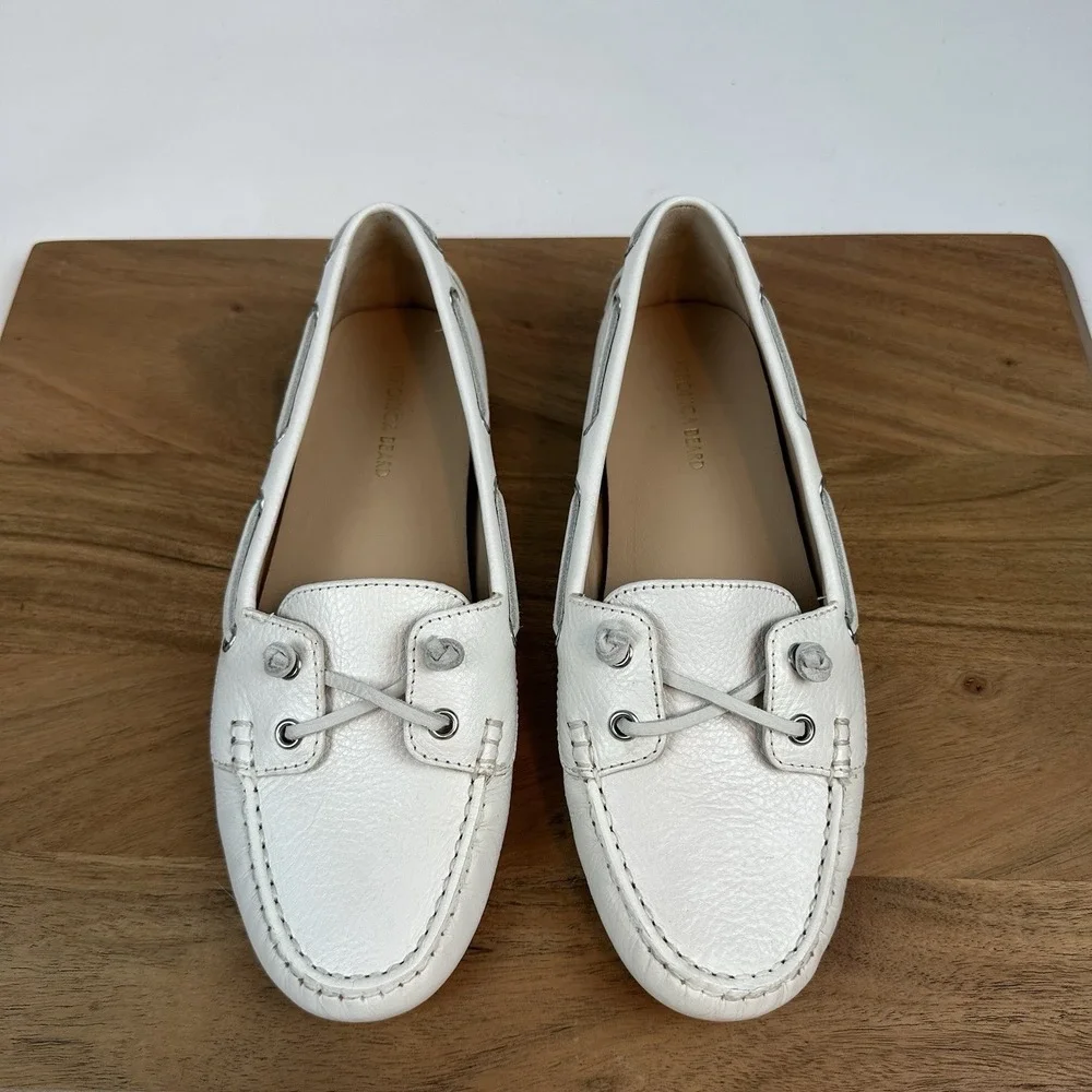 New Womens Veronica Beard Jia‎ Boat Shoe Leather Shoes Size 7.5 M
