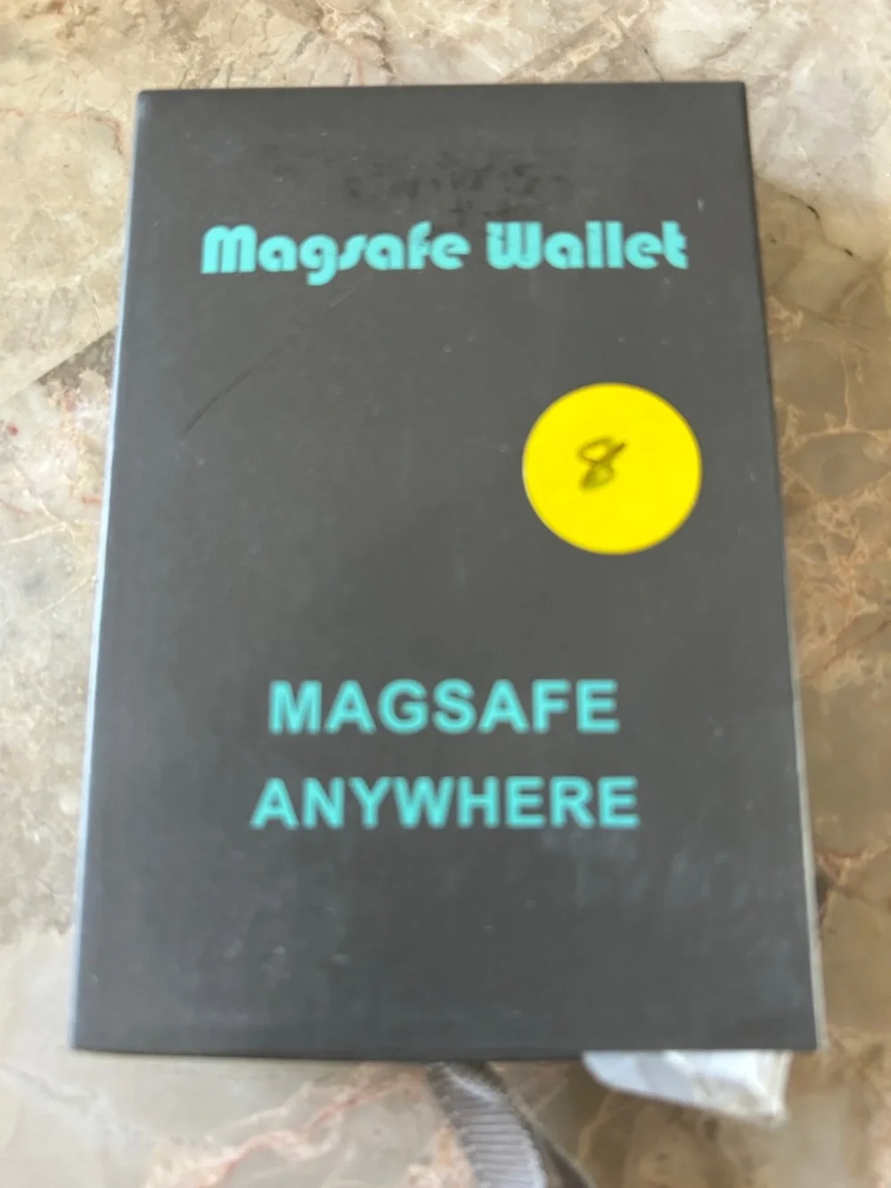 Magsafe Wallet - Black with Teal Text