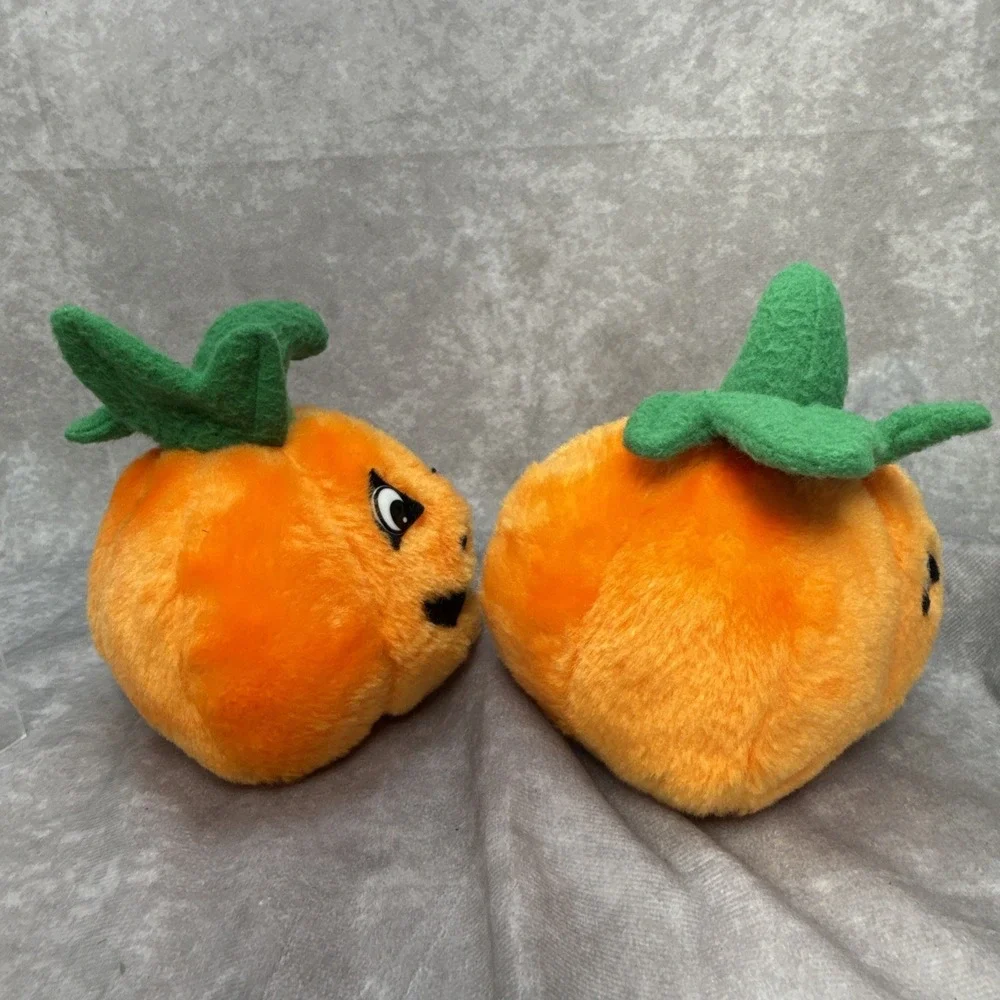 Vintage 80's Cuddle Wit Pumpkin Jack O Lantern Halloween Plush Lot Of 2 Decor 6