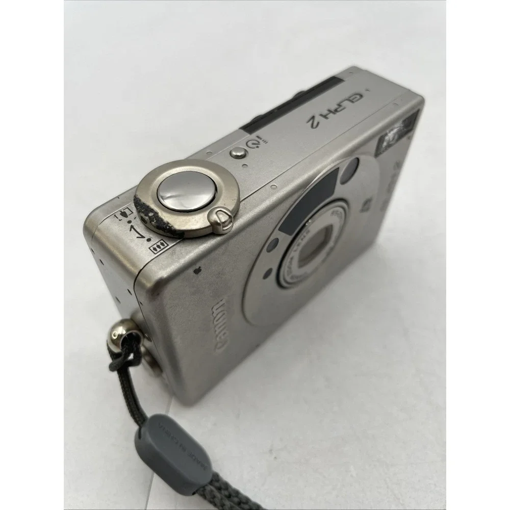 Canon ELPH 2 Point & Shoot Digital Camera With Battery +Case-Uses Film Cartridge