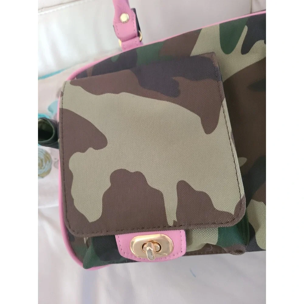 Petote Marlee Camo with Pink Stripe Pet Bag Purse Brand New W Tags