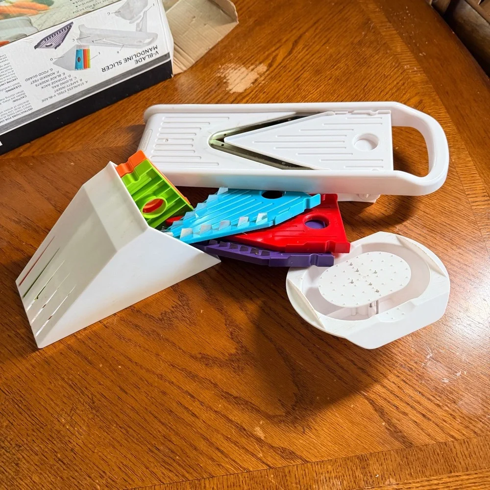 Farberware V-Blade Mandoline Slicer with Colorful Inserts