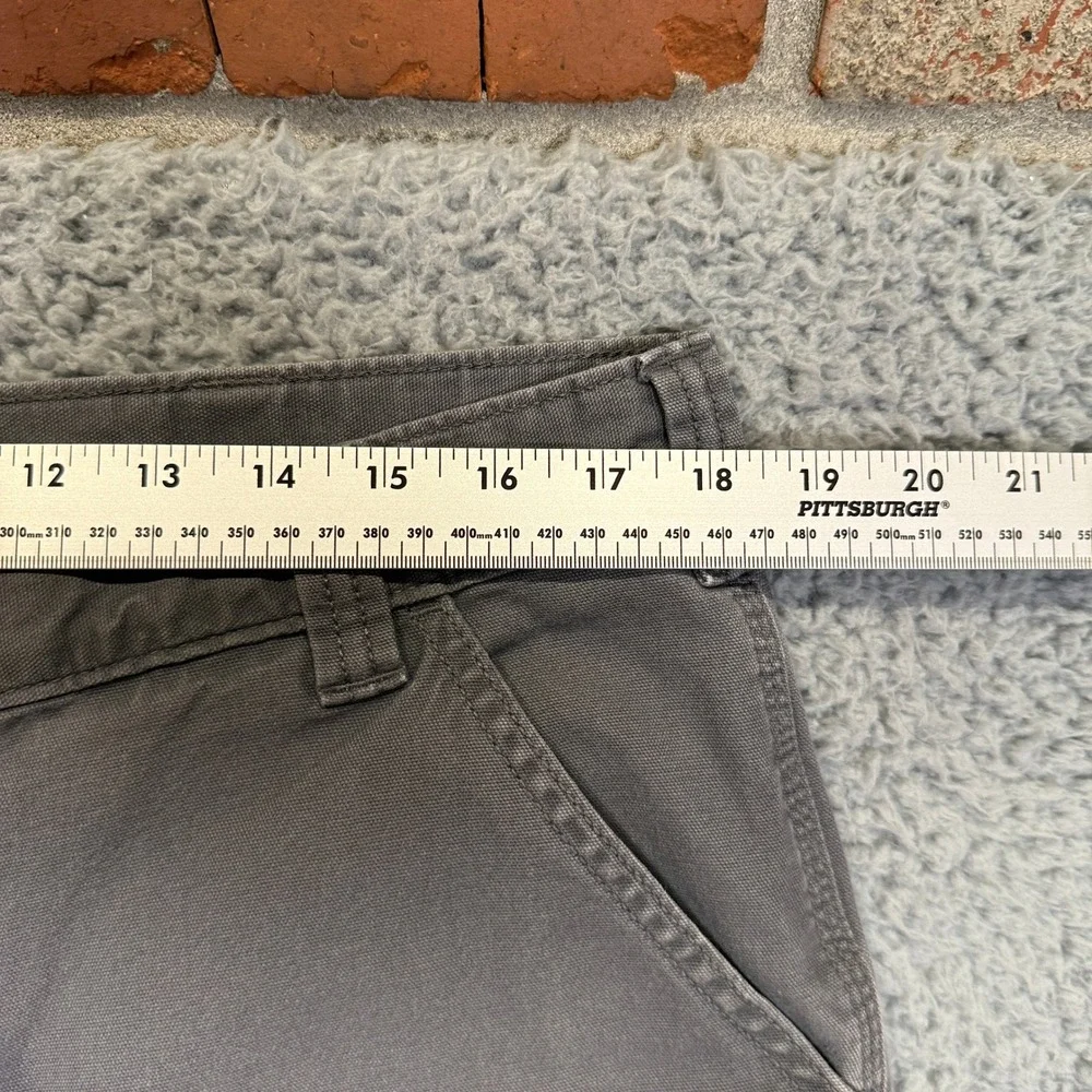 Carhartt Carpenter Pants Mens 36x30 Gray Cotton Canvas Relaxed Fit Workwear Y2K