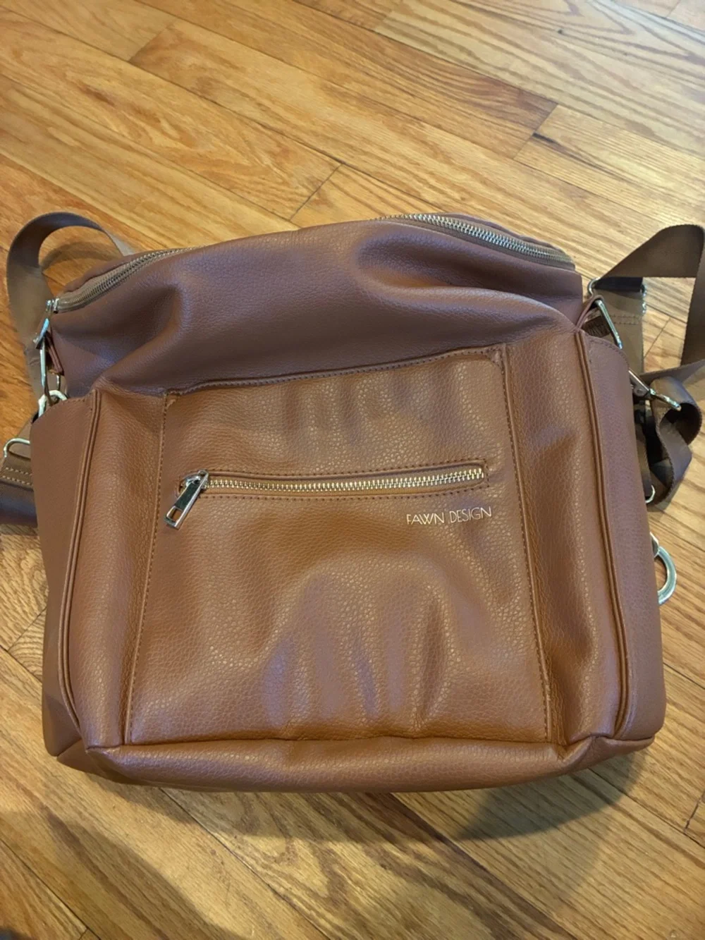 Fawn Design Caramel Brown Diaper Backpack