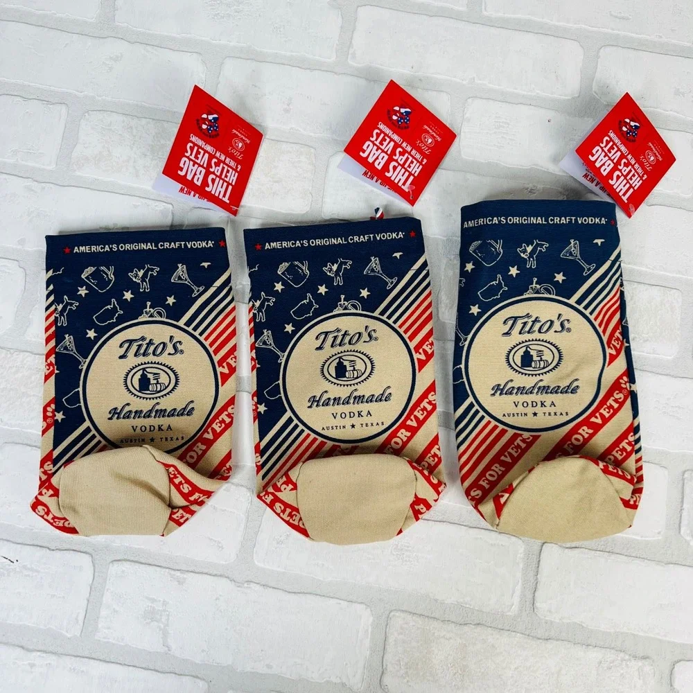 Titos Limited Edition Vodka Reusable Gift Bags‎ Dog Pets Vets Charity