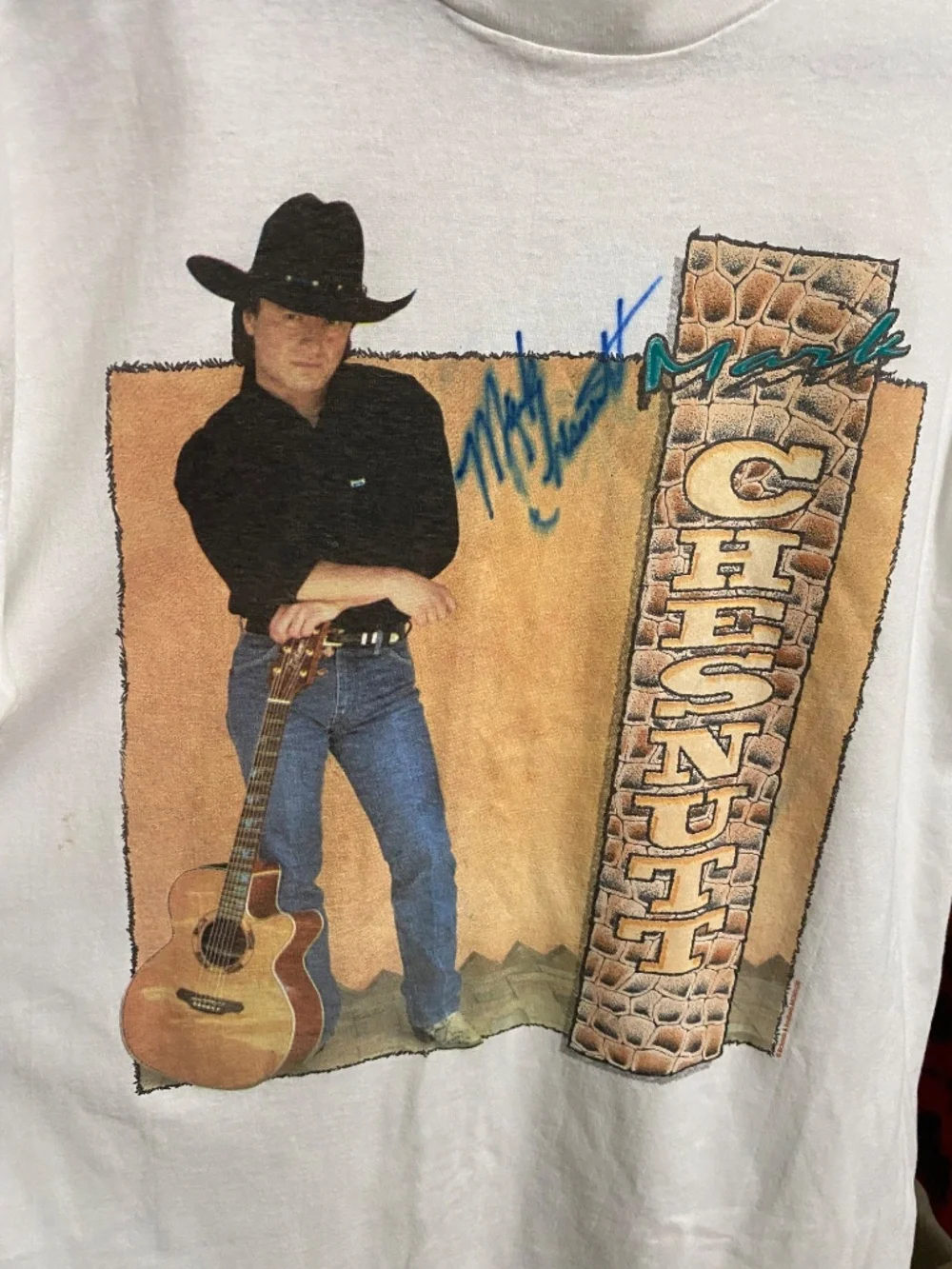 Vintage Autographed Mark Chestnutt T-shirt XL Unisex