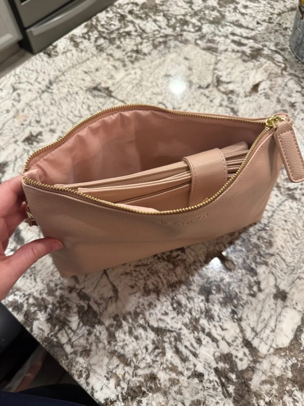 Fawn Design Blush Leather Wristlet Changing Mat