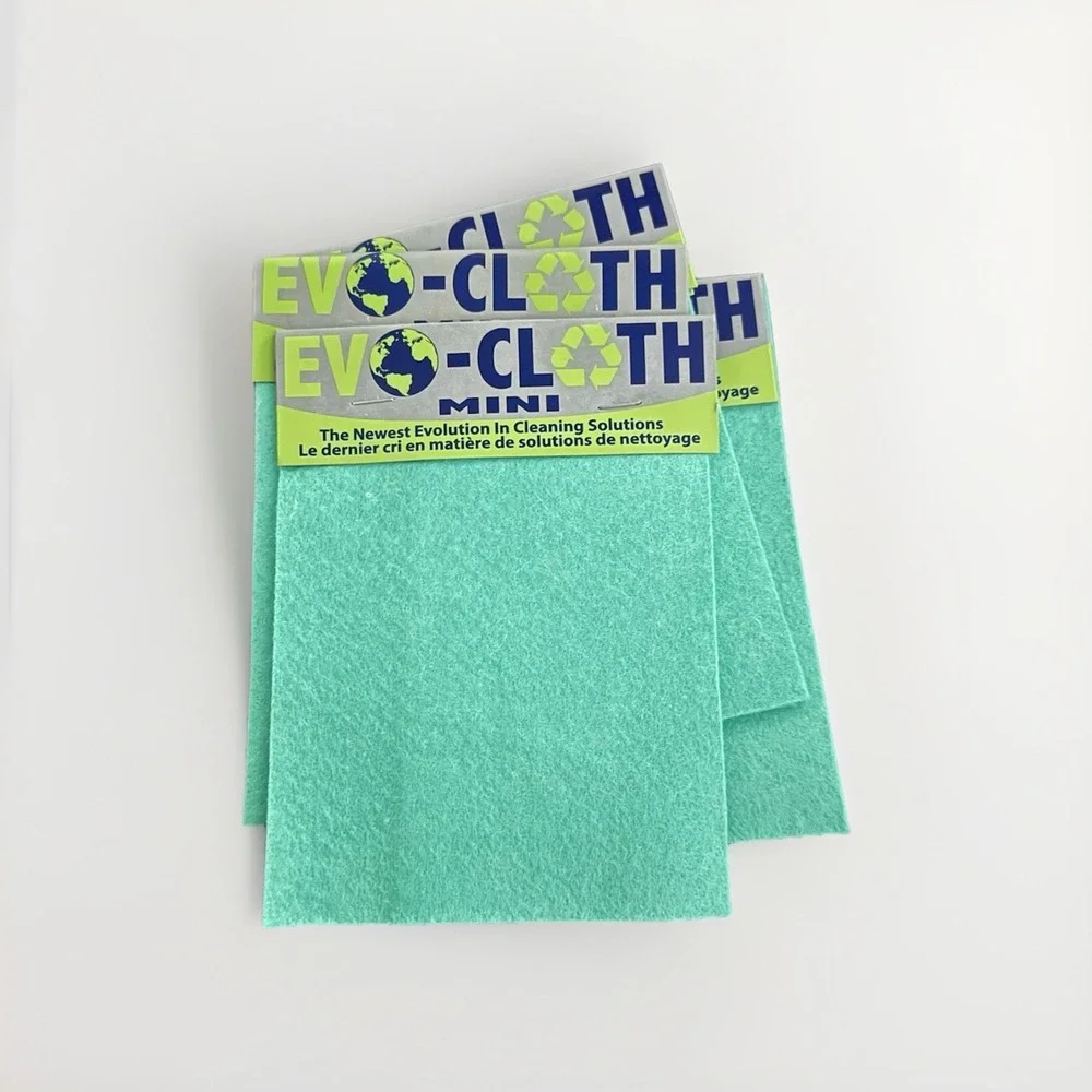 5-Pack Evo-Cloth Mini Cleaning‎ Solution Super Absorbent Reusable & Eco-Friendly