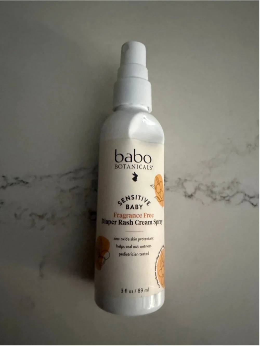 NEW Babo Botanicals Sensitive Baby Fragrance-Free Diaper Rash Cream Spray Zinc