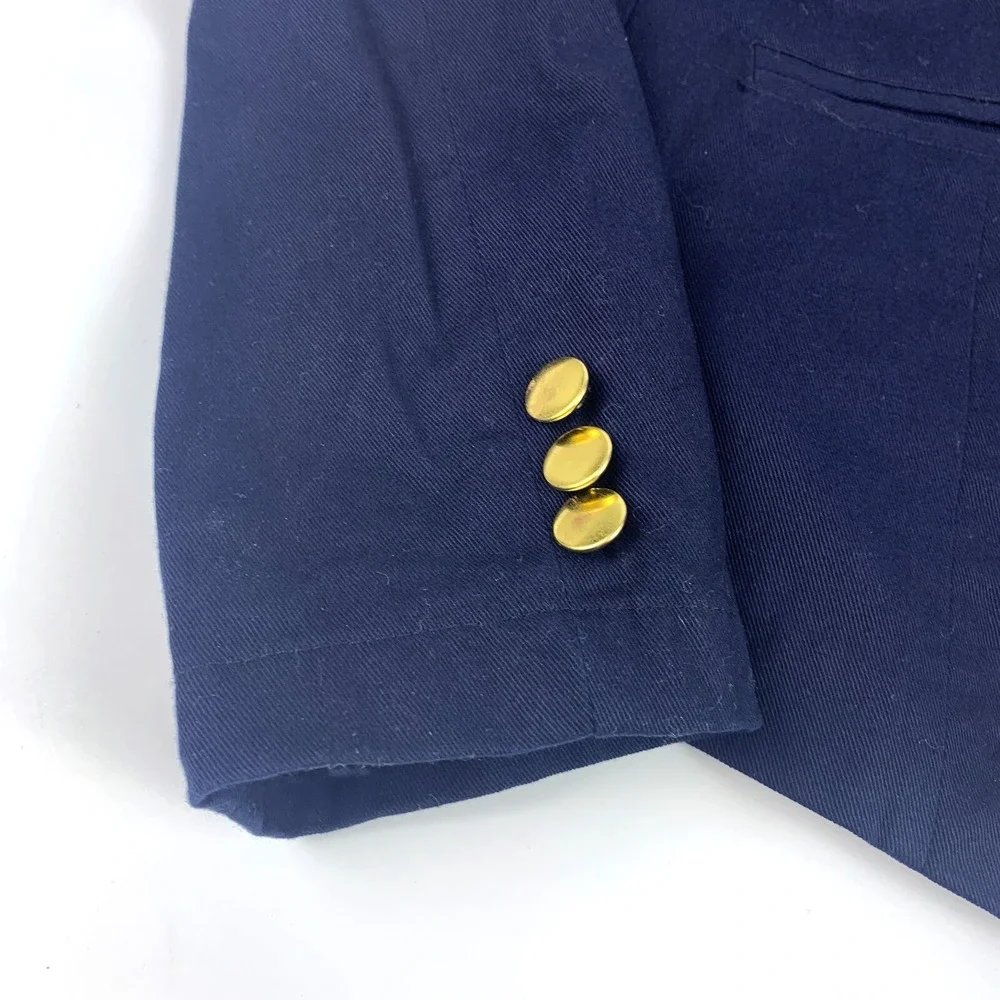 Harry Potter Hogwarts Blazer Girls Sz M 7/8 Navy Brass Color Buttons Costume Dre