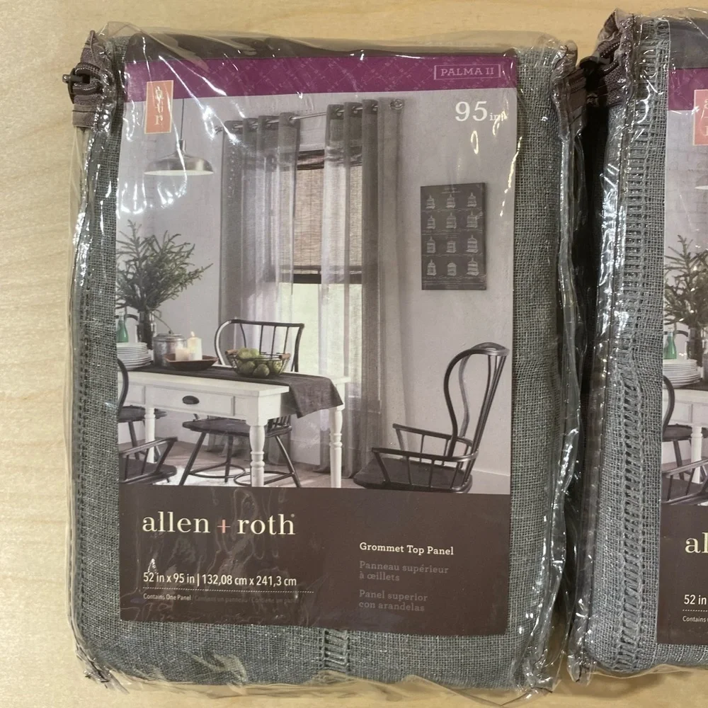 2 Sets Allen + Roth Grommet Top Panel 52 in x 95 in (BO)