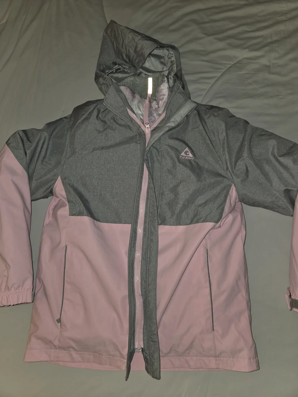 Gerry Girls' Gray Jacket with Pink Accents
