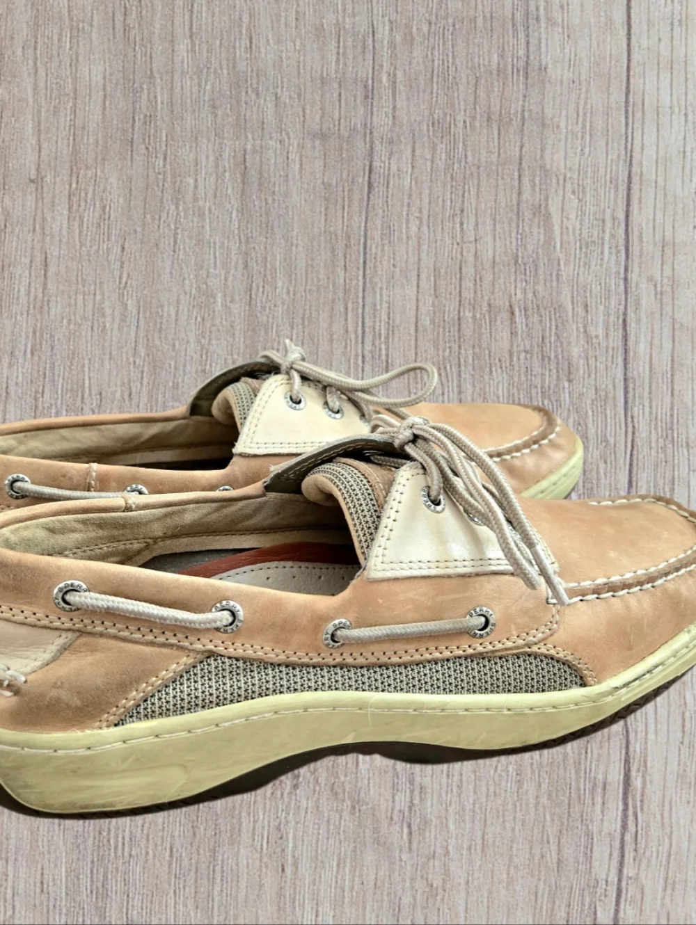 Sperry Billfish 3-eye Boat Shoes Tan Sz 11 Coastal Nautical Comfort Loafers