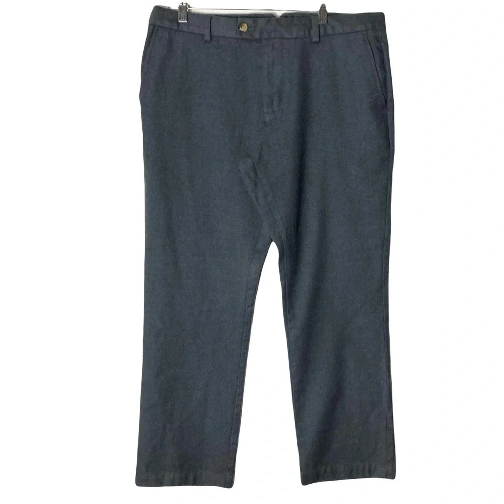 Vineyard Vines Gray Blue Wool Flannel Burgee Pants Mens Size 36