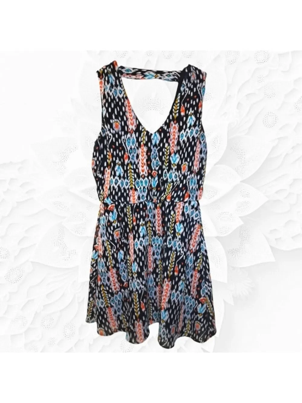 Bisou Bisou Mini Dress In Tribal Design/Colors Size 4