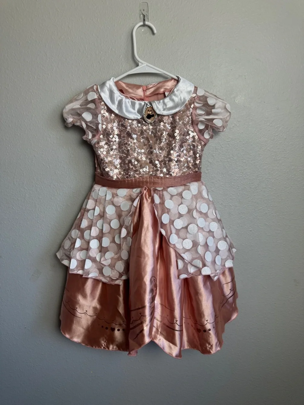 Disney Minnie Mouse Rose Gold  dress up costume Princess Dress 3T-4T TODDLER