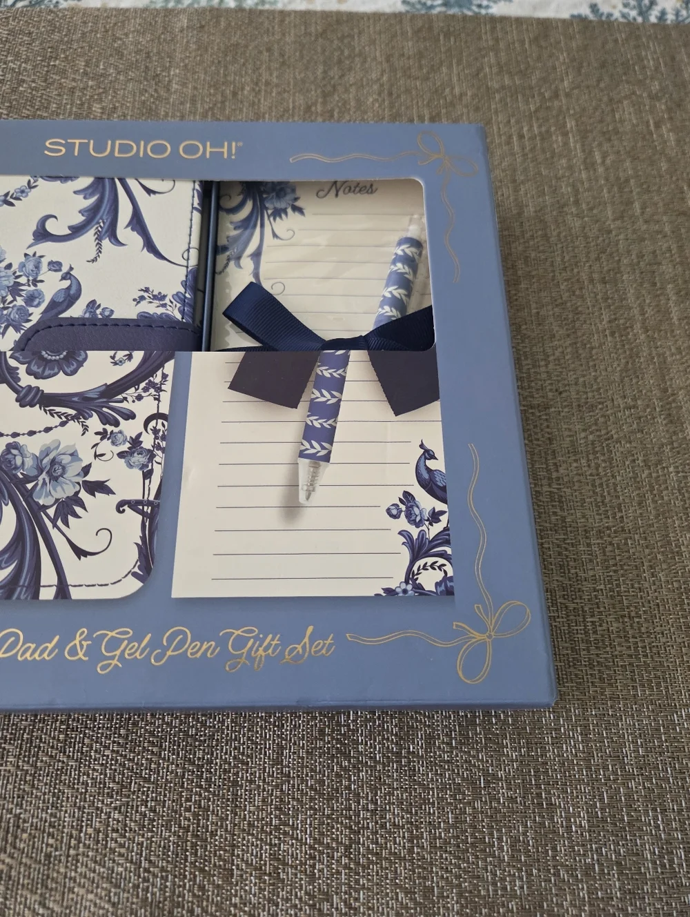 Studio Blue Floral Journal, List Pad & Pen Gift Set