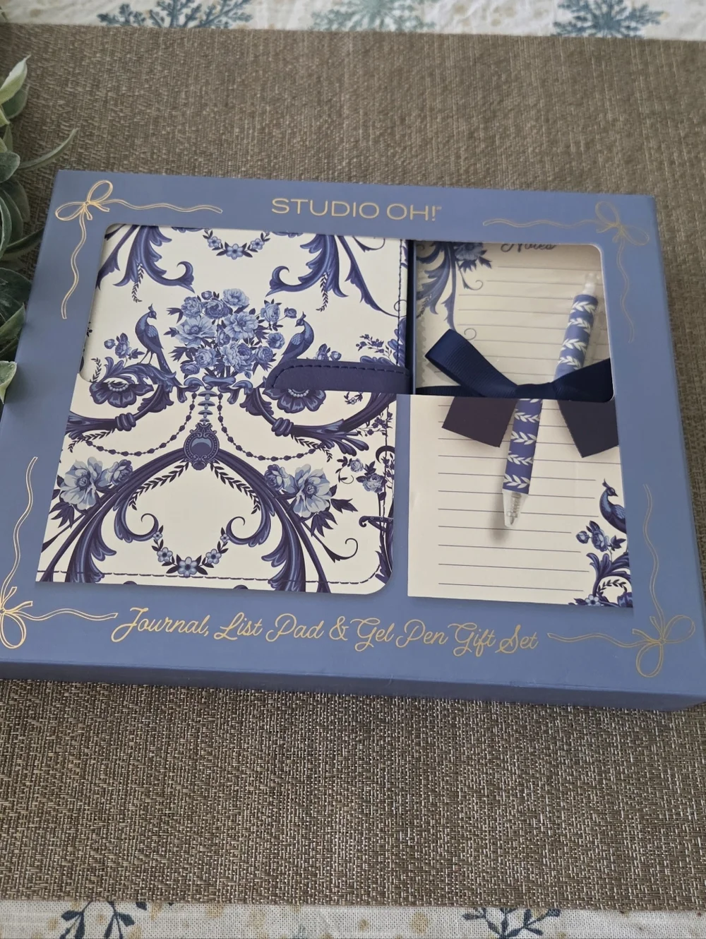 Studio Blue Floral Journal, List Pad & Pen Gift Set