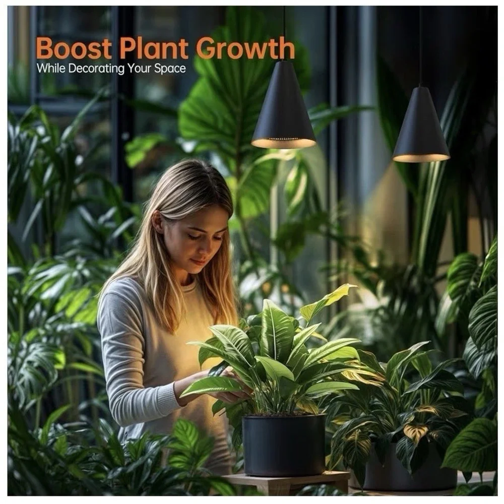 Bastrip 50W Double Head One Cord‎ Grow Lights For Indoor Plants Full Spectrum