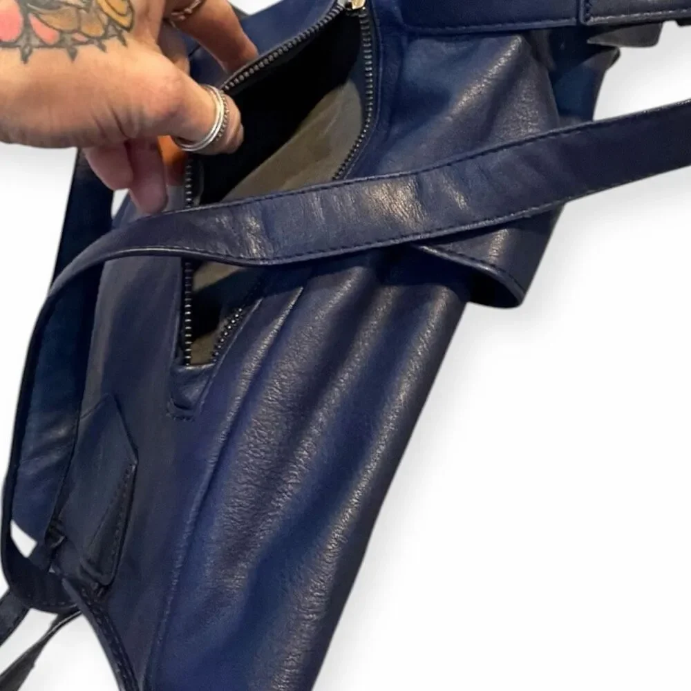 FRESHLY PICKED Women’s Navy Blue Minimal Diaper Bag Backpack