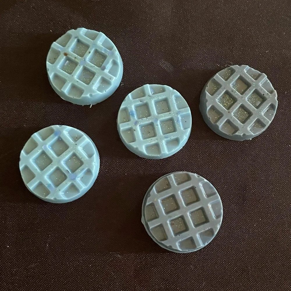 New VintageBitch Gifts - Handmade Organic Blueberry Waffle Mini Soaps 5 Pcs