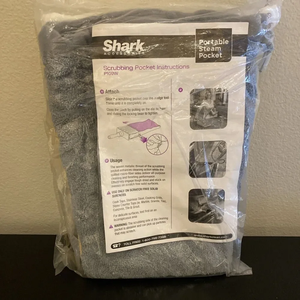 Shark Portable Steam Pockets NEW Squeegee ( P108W ) AND Scrubbing ( P109W‎ )