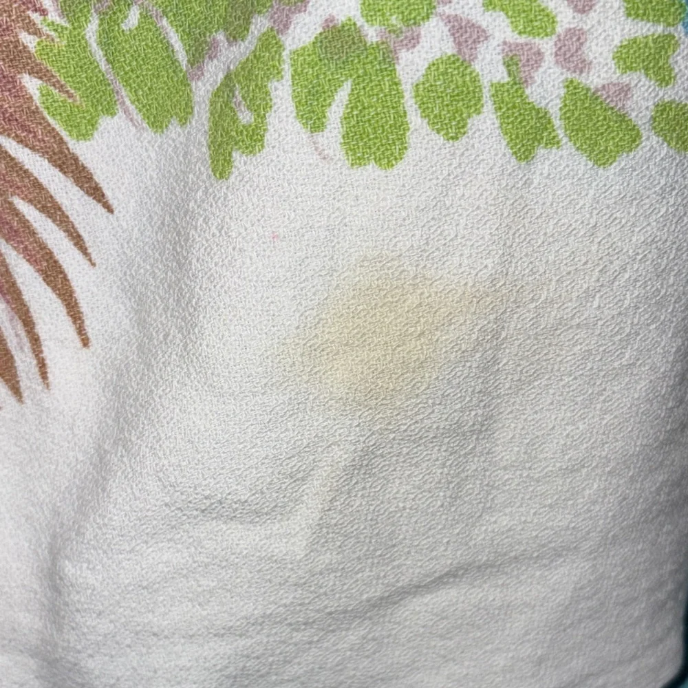 Vintage 1950’s tropical pastel Floral tablecloth- Blue, Green, and Pink. 150‎