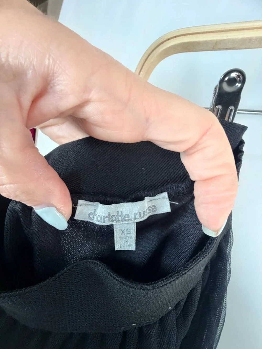 Charlotte Russe black tulle