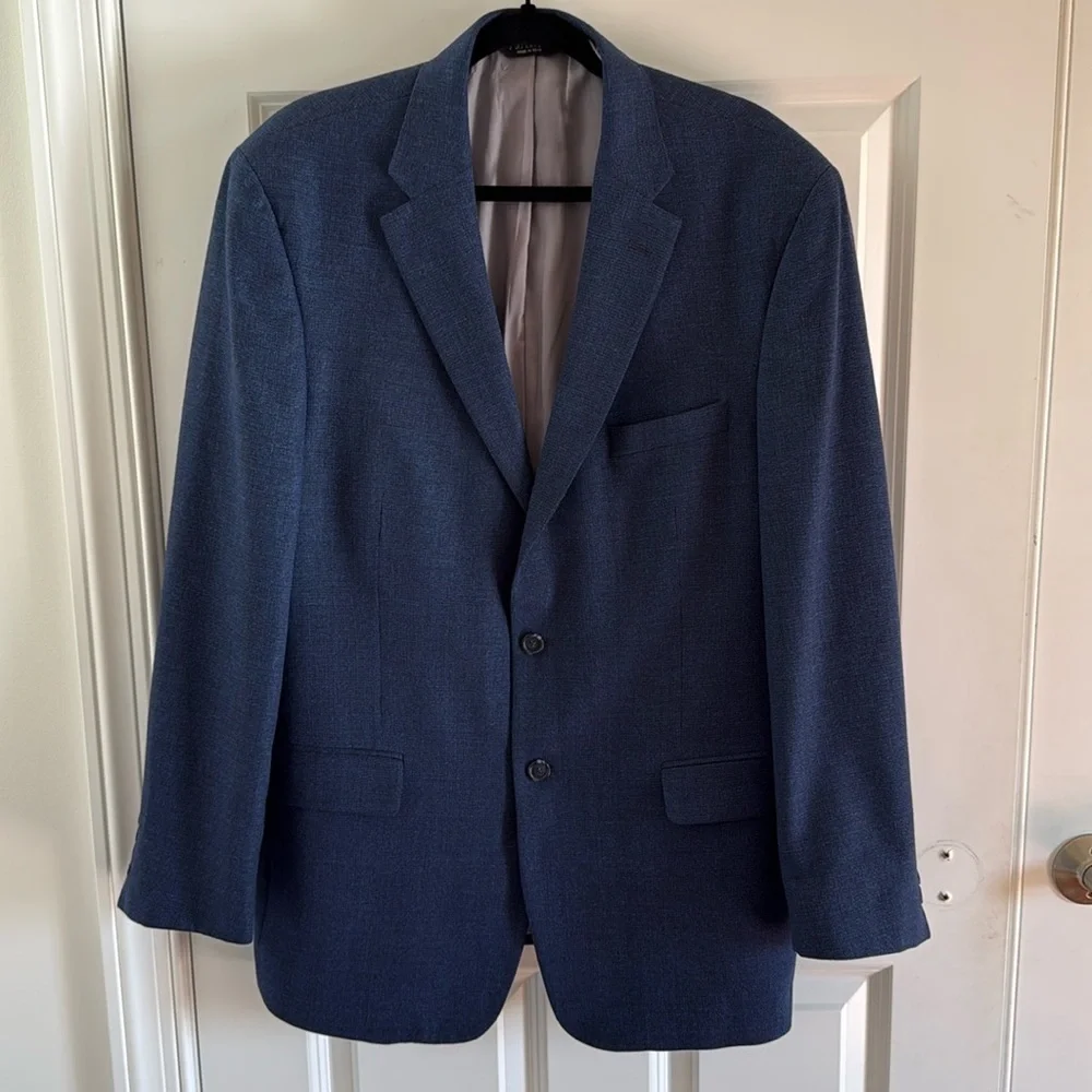 Jos. A. Bank Traveler Tailored Fit Blue Sport Coat Size 44R