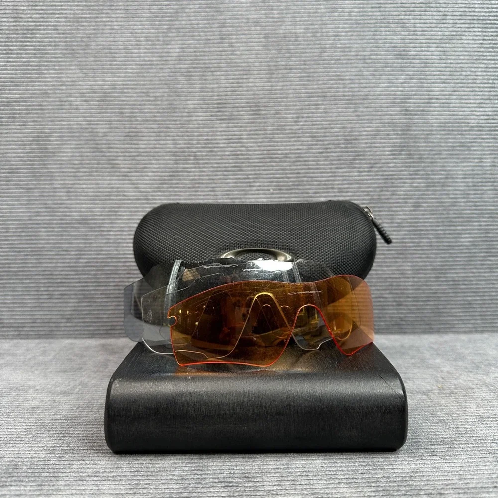 Oakley Radar Replacement Lenses Set 3 Pack Clear Grey Persimmon Orange with Case