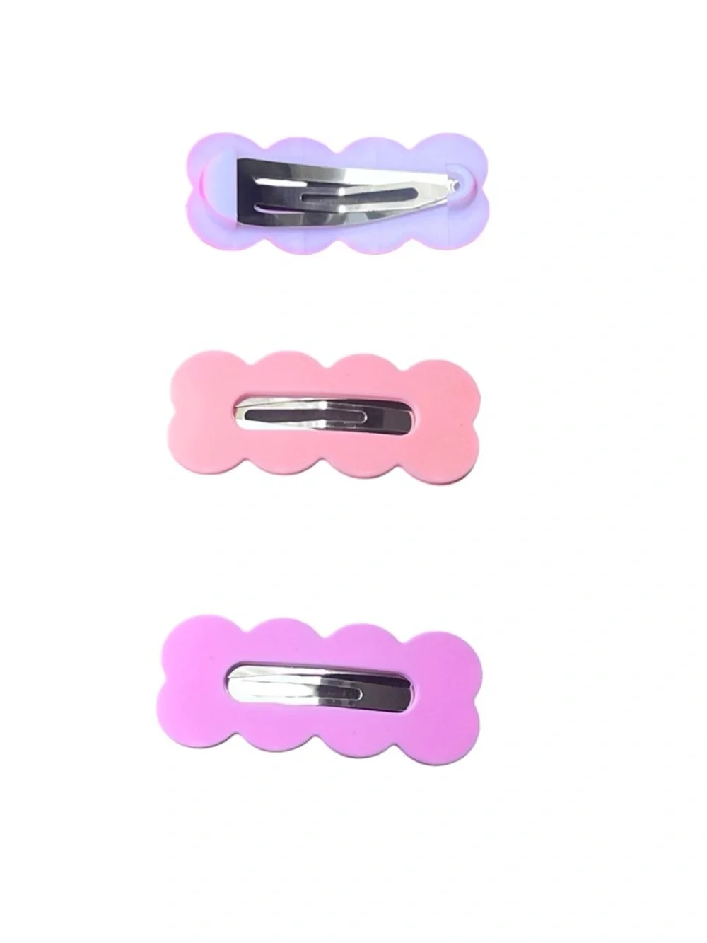 Kids  Cloud-Shaped Hair Clips in Pink and Lavender