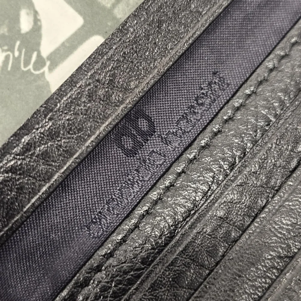 Arnaldo‎ Bassini Italy blacl leather wallet