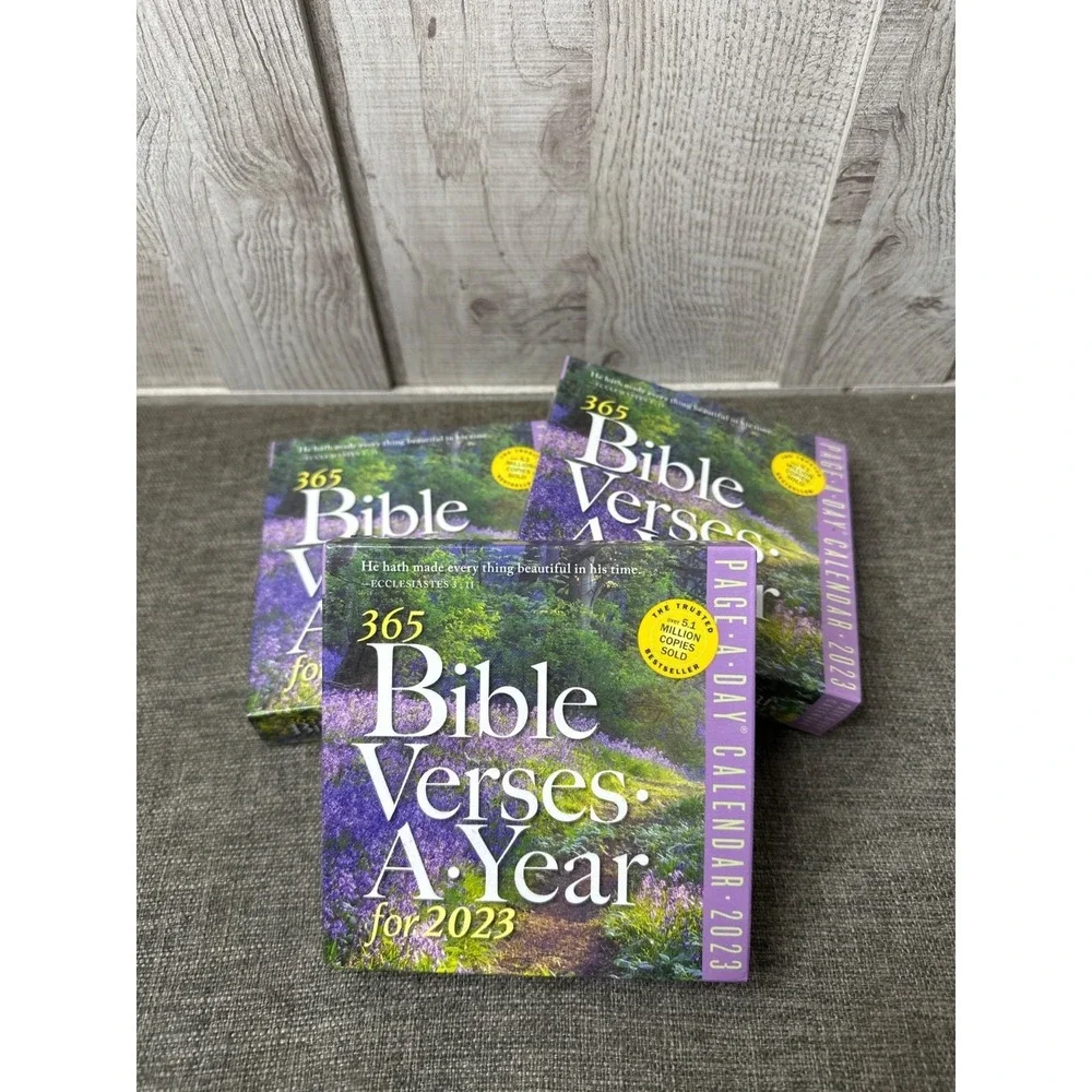 Bible Verses A Year 2023 Page-A-Day Calendar Daily Inspirational Quotes Pk of 3