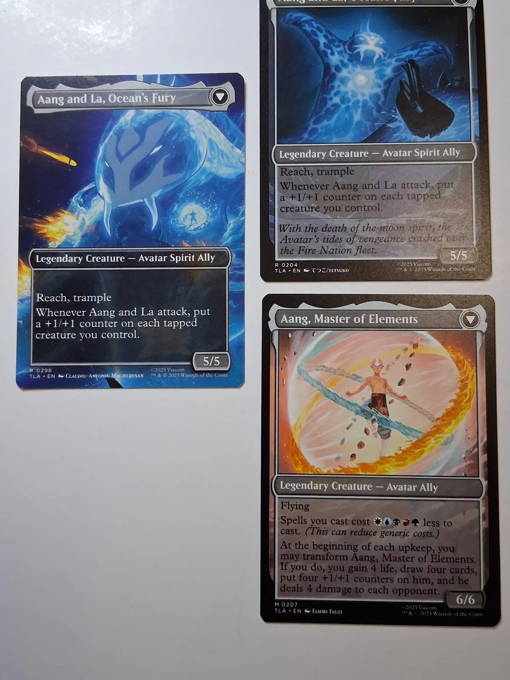 Avatar Aang Trio Bundle 3 Cards NM ~ Aang: 3 Variations ~ Magic The Gathering