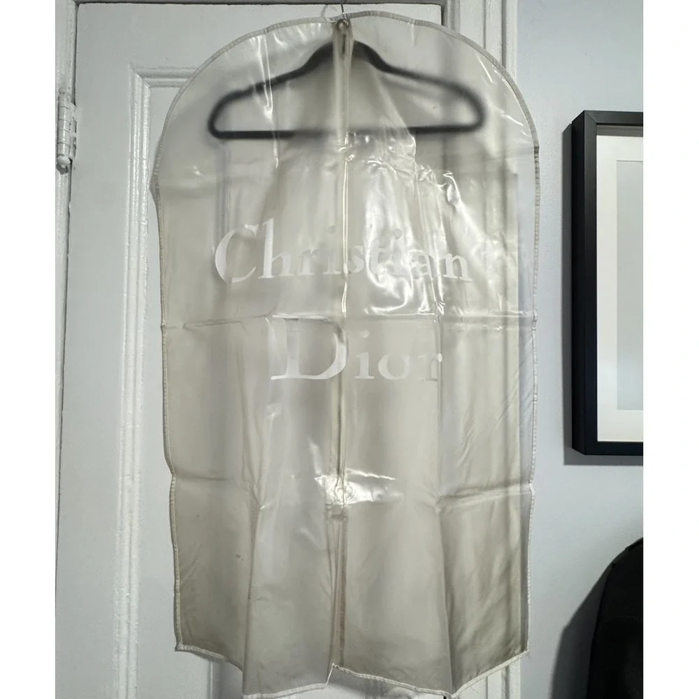 Christian Dior Garment Bag Clear Vintage Authentic