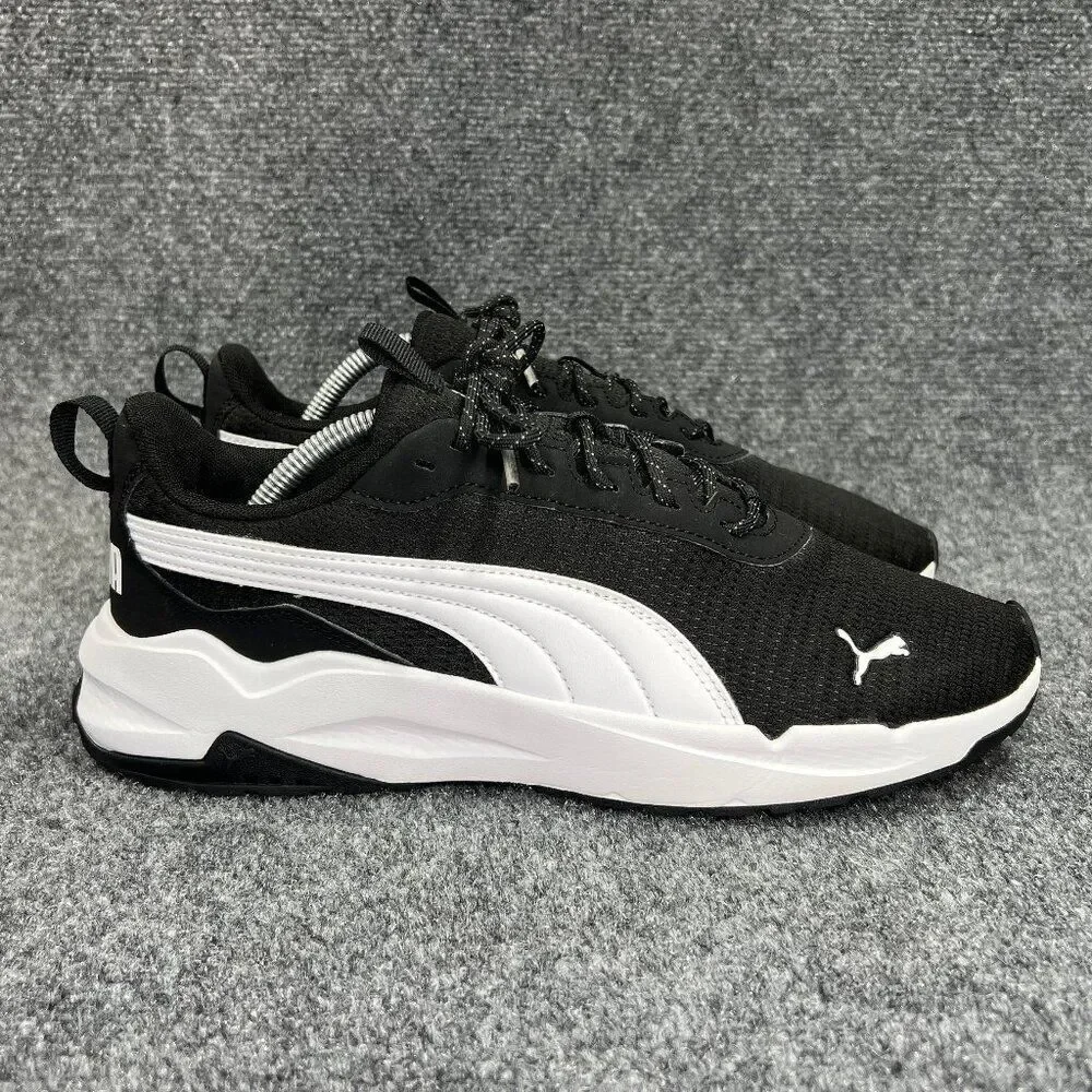 Puma Zip C Shoes Men's 9.5 Black Athletic Lightweight Comfort‎ Training Sneakers