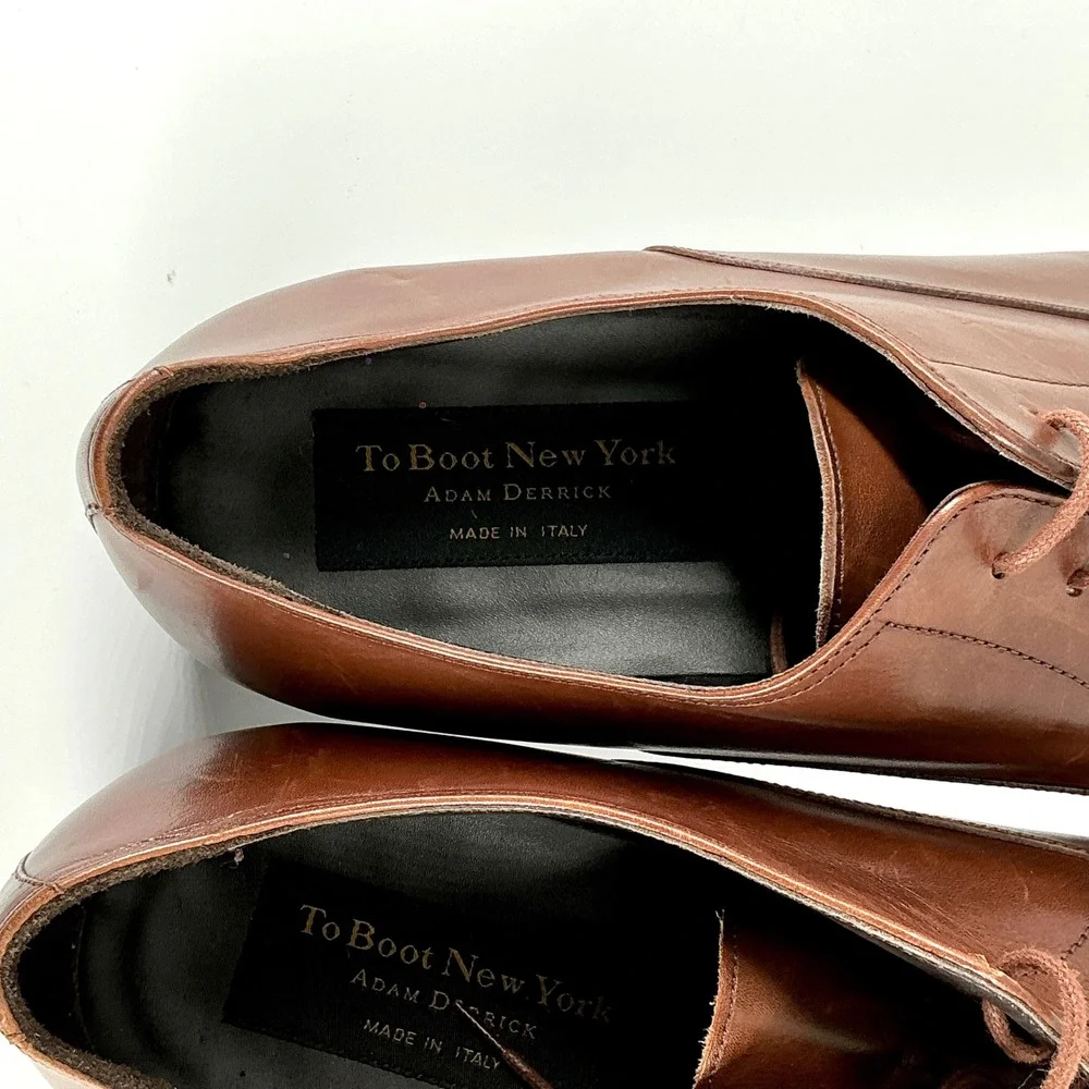 To Boot New York Size 11 Brown Leather Cap Toe Oxford Shoes NEW Nico $450