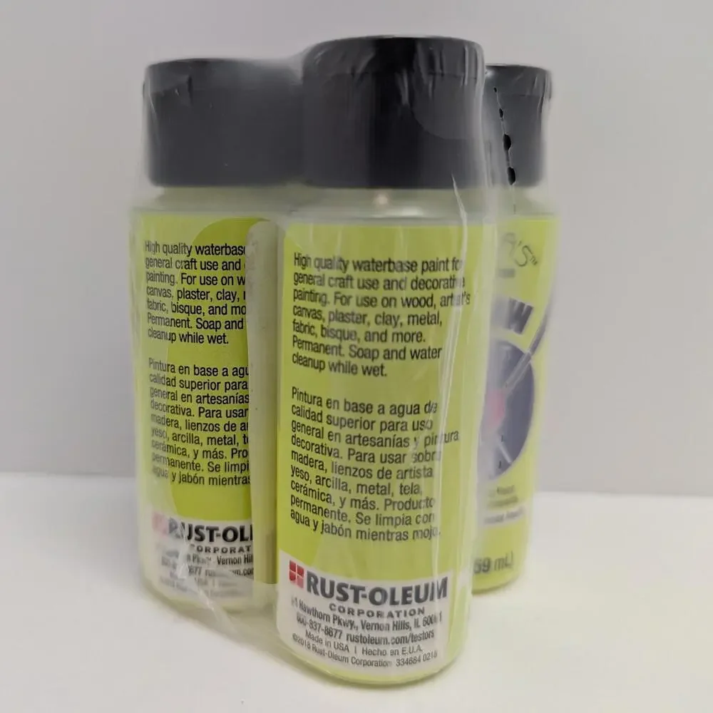 Anitas Acrylic Paint 2oz‎ 4 Pack All Purpose Craft Paint - Glow Yellow 11653