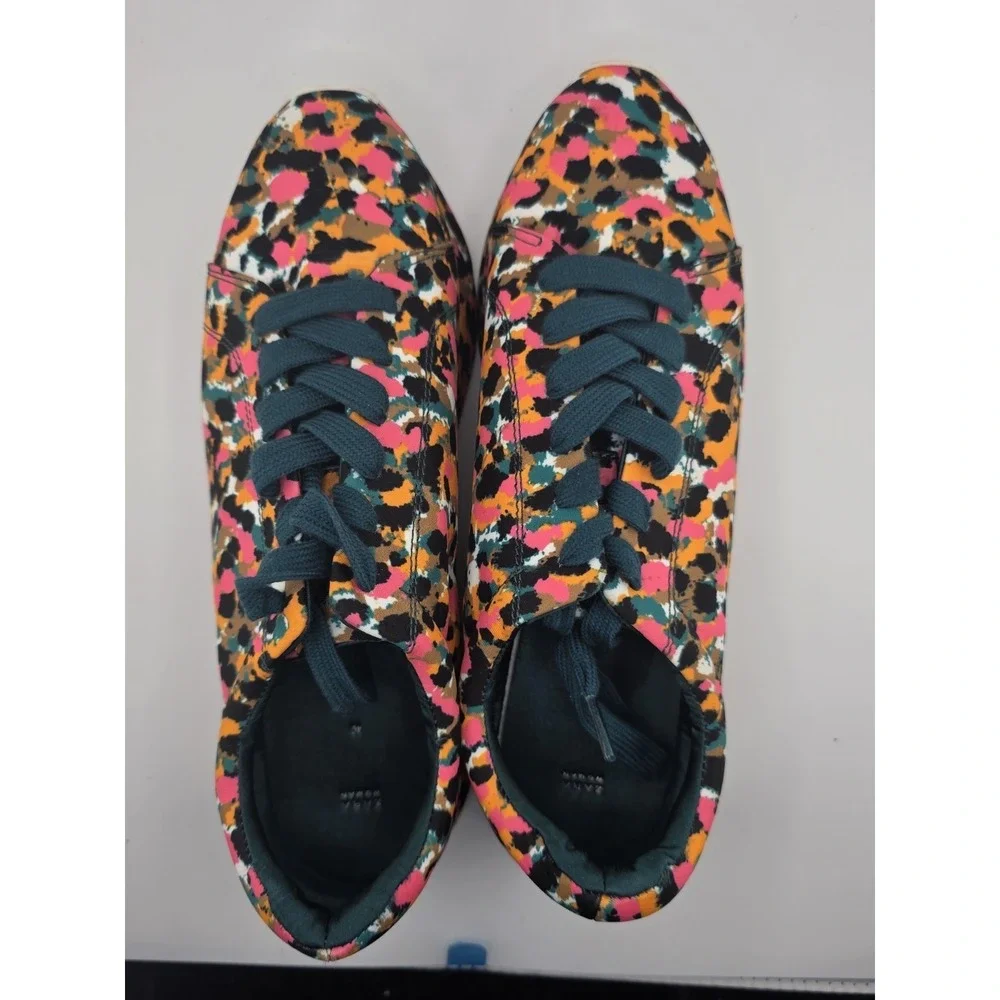 Zara Woman Multicolor Leopard Print Sneakers EU 40 US 9 Floral Casual Shoes