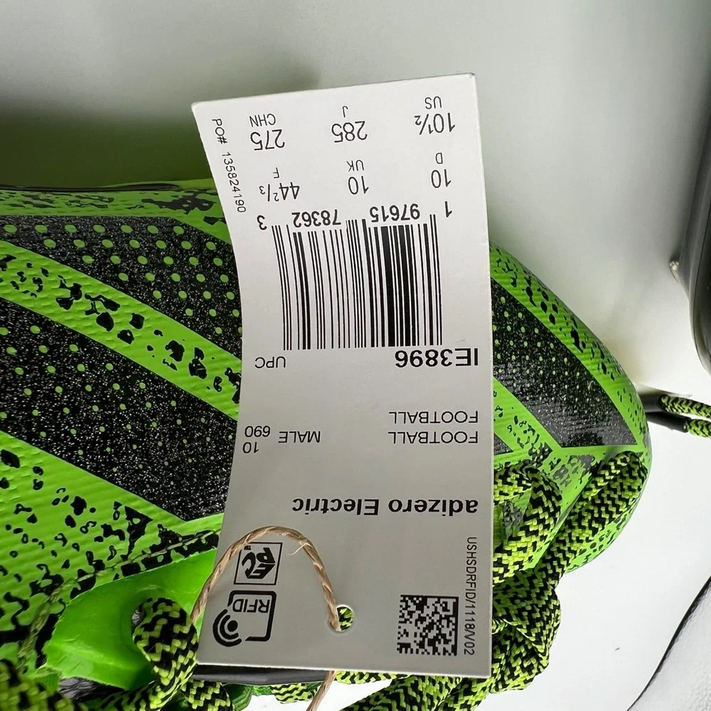 Adidas‎ Adizero Electric Football Cleats Mens 10.5 Lime Green Black Graphic