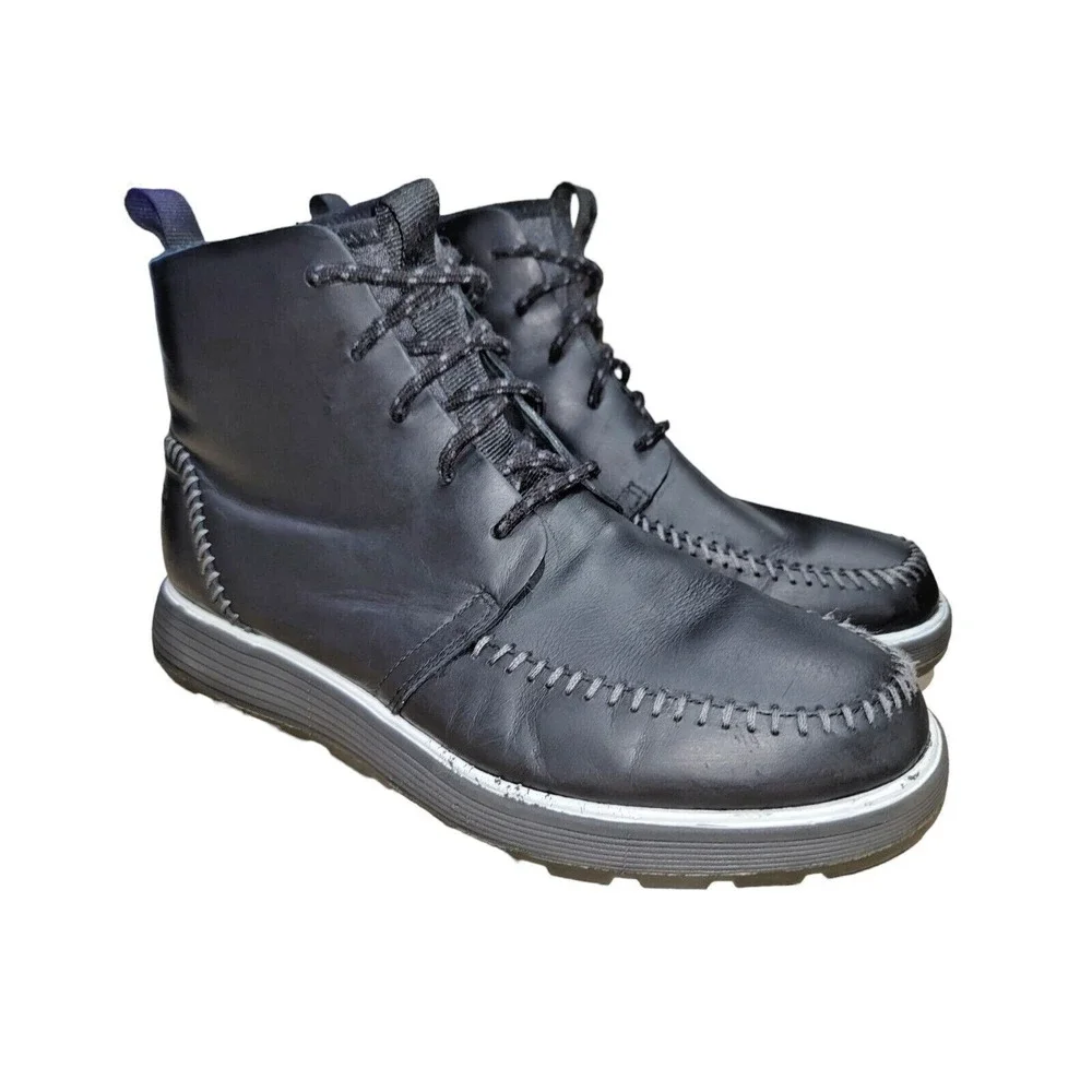 Chaco Dixon Men's Black Leather Mid Casual Comfort Chukka Boots Size 8