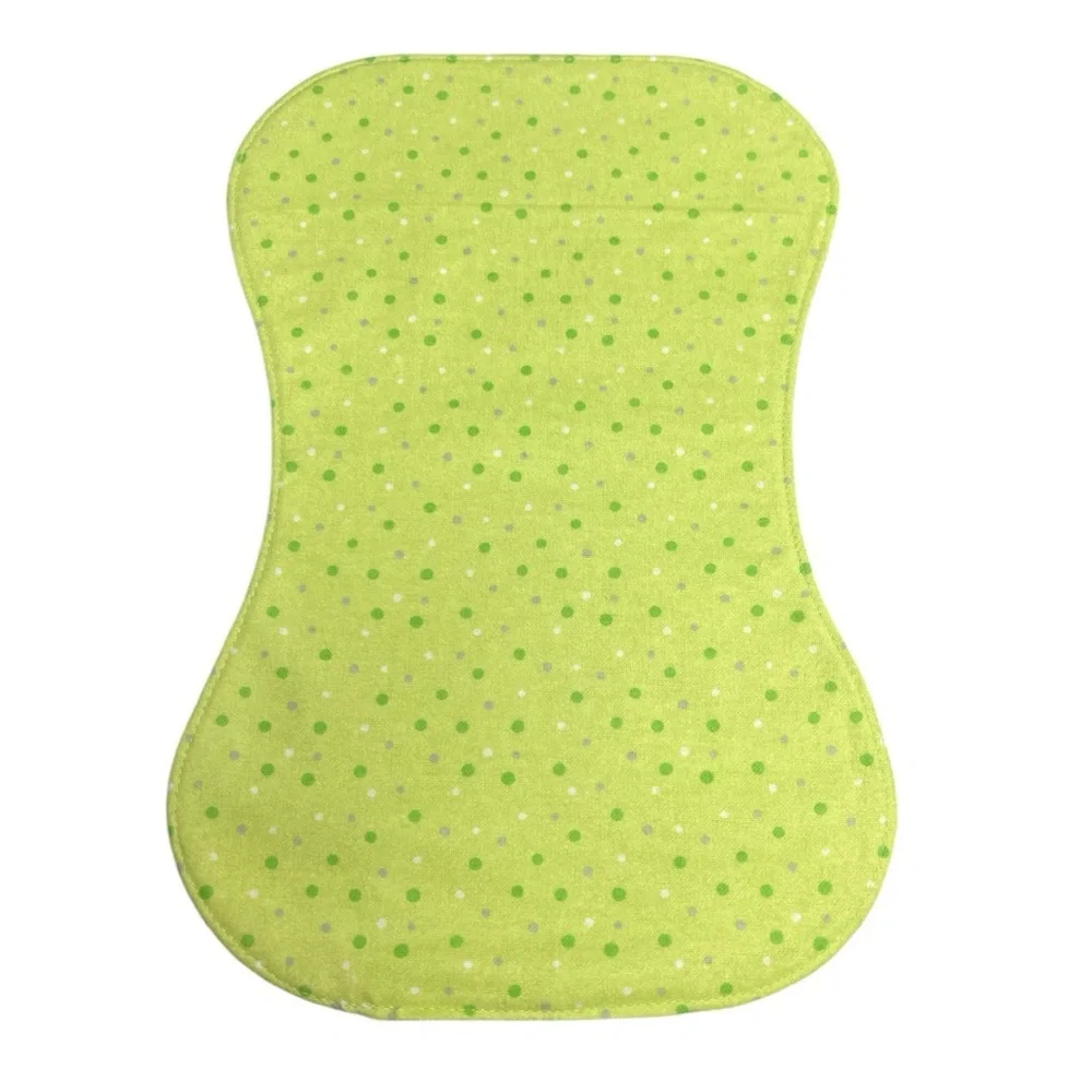 Hand Crafted Flannel Burp Cloth Contoured Padded Fabric Quilted Reversible