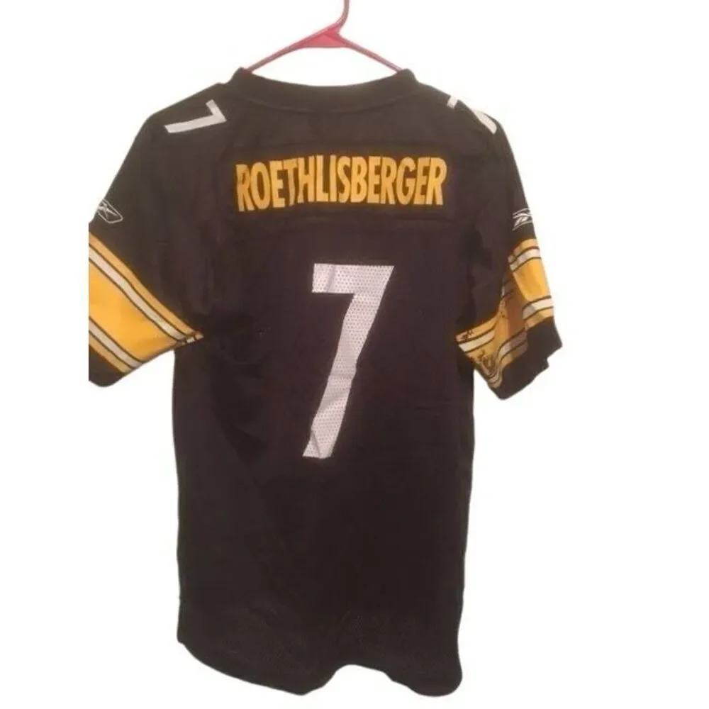 PITTSBURGH STEELERS BEN ROETHLISBERGER SIZE YOUTH LARGE 14-16 REEBOK JERSEY