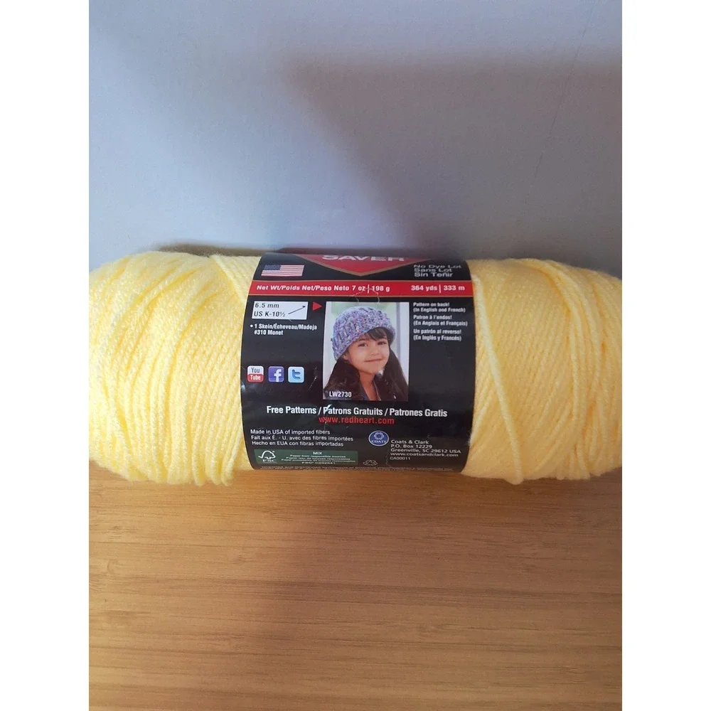 NEW 3 Skeins Of Yarn Including Red Heart, Bernard Baby And Premier. Lot Of 3