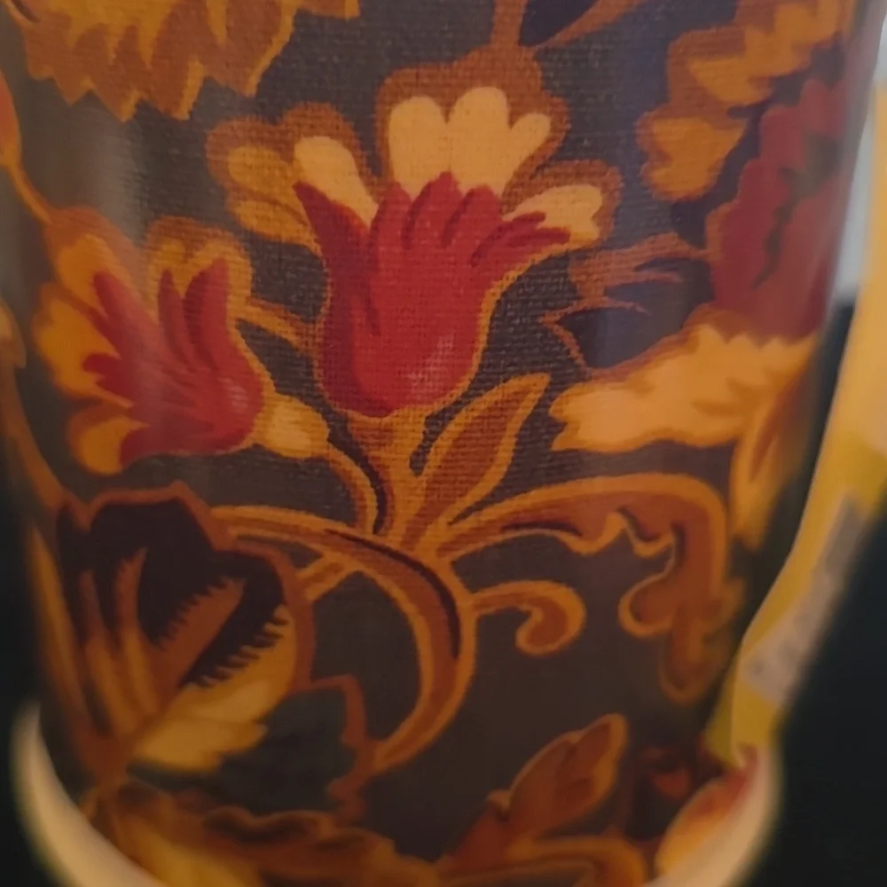New Cypress Home Cream Brown Rust‎ Autumn Earthtones Floral Toothbrush Holder